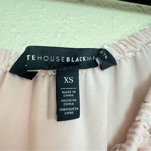 WHBM Pink Velvet Off The Shoulder Blouse - Picture 4 of 5